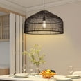 thumbnail image 2 of Arturesthome Woven Boho Pendant Light, Rattan Wicker Chandelier Hanging Lamp Ceiling Lighting Fixture for Kitchen Island Restaurant Craft Room, 2 of 14