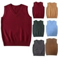 thumbnail image 4 of SnZhen Women's Sweaters Vest Fashion Casual Solid Ladies Sleeveless V-Neck Versatile Sweaters Tops Army Green L, 4 of 4