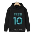 thumbnail image 3 of 2024 HOT New Kids Primavera Otoño Moda 2 piezas Sudadera con capucha Chándales 3-13 años Niños Niñas Messi No.10 Trajes Estampados Ropa para Niños, 3 of 4