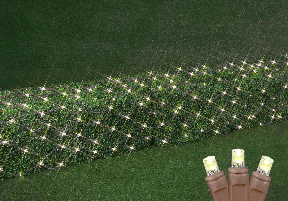 Novelty Lights 100 Warm White LED Net Lights (2 FT X 10 FT), 5MM Lights