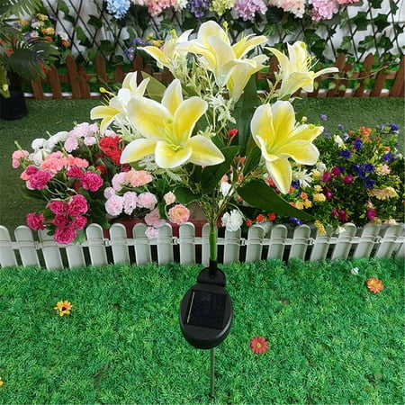 

Walmart Week Sales - Solar Lily//Orchid Lamp Outdoor Garden Patio Lamp ABS For Indoor Or Outdoor Decoration Beautiful Suitable For Outdoor People
