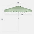thumbnail image 2 of Best Choice Products 7.5ft Patio Market Umbrella with Wavy Trim, Fade-Resistant, Crank & Tilt, Wind Vent - Sage Green, 2 of 8