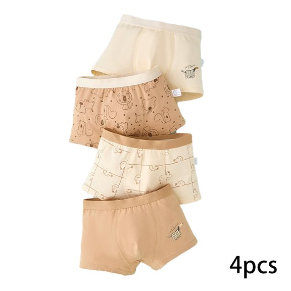 AJZIOJIRO Kids Boys Cotton Briefs Pants 1-15Y Baby Toddler Cute Underwear Boxer Briefs Cotton Spandex Underwear Pants 4PCS