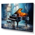 thumbnail image 2 of Designart "Blue Rhapsody On The Piano I" Music Wall Decor, 2 of 7