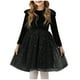thumbnail image 1 of Odeerbi Niñas Ruffle Terciopelo Vestidos de Lentejuelas Sparkly Tul Vestido Otoño Invierno Princesa Vestido de Manga Larga, 1 of 4