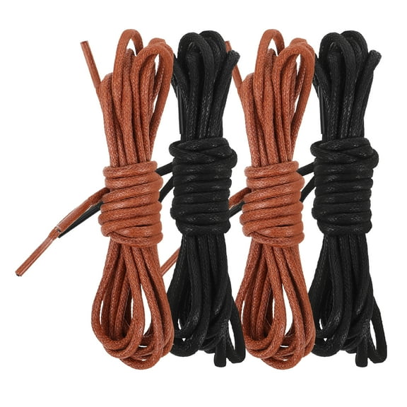 Masteelf 4 Pairs Men's Shoe Laces Belt Waxed Shoelaces Miss Work