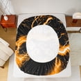 thumbnail image 5 of Castle Fairy Video Game 4 Pieces Queen Sheet Sets for Teens Women Men,Abstract Orange Lightning Ultra Soft Flat Sheet,Gradient Gamer Queen Fitted Sheet,Super Cozy Room Decor, 5 of 7