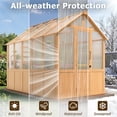 thumbnail image 3 of Erinnyees 6'x10' Outdoor Wooden Greenhouse, Heavy Duty Green House with Thickend PC Panel, Adjustable Windows, 12/16 Plant Hooks and Lockable Door for Garden,Backyard, 3 of 8