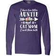thumbnail image 3 of Inktastic I Have 2 Titles Auntie and Cat Mom I Rock Them Both Long Sleeve T-Shirt, 3 of 5