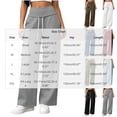 thumbnail image 3 of ClodeEU Women Elastic Drawstring High Waist Wide Leg Sweatpants,Casual Loose Pants with Pockets Gray,Women's Plus S, 3 of 6