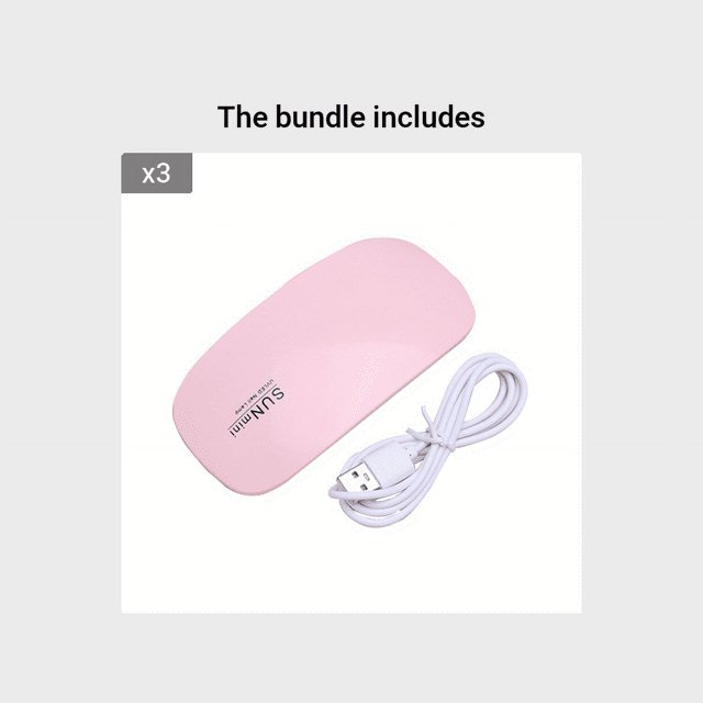 Mini Nail Polish Glue Drying Lamp USB Interface Folding Mini Mouse Light Therapy Lamp LED Nail Enhancement Lamp