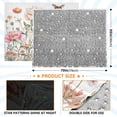 thumbnail image 4 of 70x55 Inches Glow in The Dark Blanket Cozy Throw Camping Blankets for Home and Outdoor Use Peonies and Wildflowers, 4 of 8