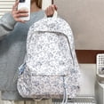 thumbnail image 5 of Floral School Backpack, Aesthetic Bag with Multi-pocket, Durable School Bookbag for College Travel, Style 1, 5 of 10