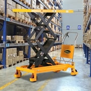 APOLLOLIFT 1760lb Heavy Duty Manual Scissor Table Cart Double Scissor Lift Table 59 Max Lifting Height