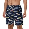 thumbnail image 2 of Balery Sardine Mens Swim Trunks Swim Shorts for Men Quick Dry Inseam Beach Shorts with Compression Liner Pocket-3X-Large, 2 of 9