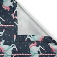 thumbnail image 3 of Ambesonne Cartoon Kitchen Curtains, Carousel Horses, 55"x45", Pale Blue Indigo Pink, 3 of 3