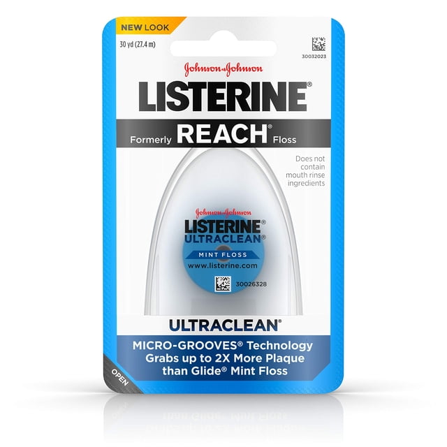 Hilo dental Listerine Ultraclean con sabor a menta, 27 ml (paquete de 3)
