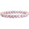 thumbnail image 1 of Angelstones Bracelet Extensible Unisexe en Perles Rondes 8 mm en Pierre Précieuse Rose Naturelle Authentique 7 Pouces, 1 of 2