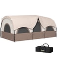 thumbnail image 1 of Outsunny 4-6 Person Camping Tent, 3000mm Waterproof and UPF30+, Khaki, 1 of 10