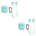 thumbnail image 3 of jesticaly Silicone Wireless for True Wireless Earphone Cover Box Charging Case green 2Set, 3 of 6