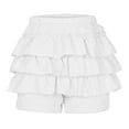 thumbnail image 5 of ABATAB Women's Ruffle Skorts Elastic Waist Tiered Bottoms Trendy Summer Beach Vacation Shorts, 5 of 6
