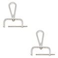 thumbnail image 2 of GUOOL 2 Pieces Snap Hook Swivel Clasp Detachable DIY Bag Strap Hardware Bag Buckle White, 2 of 9