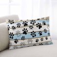 thumbnail image 2 of Blue Beige Paw Print Throw Pillow Cover 24 x 36 Inch Decorative Pillow Cover Vintage Farmhouse Country Wooden Grain Lumbar Pillowcase Seasonal Rectangle Cushion Case for Couch Sofa Bed Living Room, 2 of 7