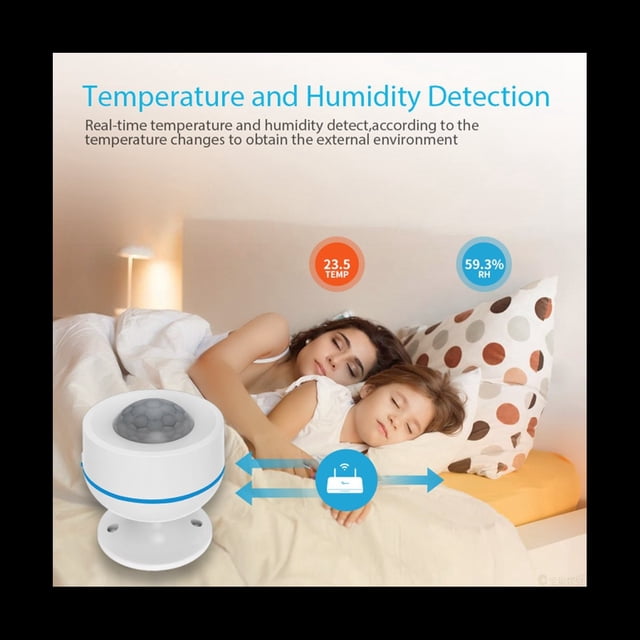 Z Wave Plus 700Series PIR Motion Detector with Temperature Humidity Light Sensor Work with Smartthing,Vera(908.4MHz),1 x PIR Motion Detector