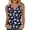 A Blue, variant on Women's Floral Print V Neck Tank Tops, Sleeveless Vertical Pleated Casual Summer Tops, Non-positioning Print Loose Fit Blouse For Daily Commute Beach Vacation Black,S