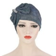 thumbnail image 3 of SPRING PARK Large Bow Head Wrap Sleep Cap Women Solid Color Head Wrap Nightcap Night Hat, 3 of 7
