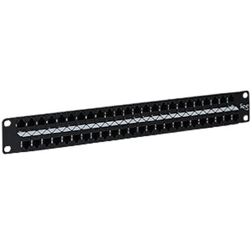 ICC ICMPP24CP6 Category 6 Patch Panel 24 Ports Feed Thru 1 Rack Mount Space for sale online 