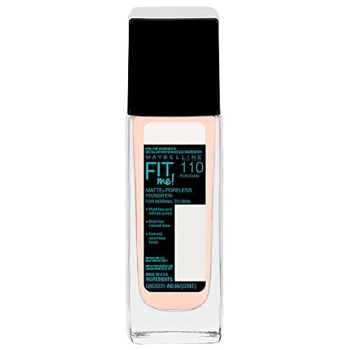 Base de Maquillaje Líquida Maybelline New York Fit Me Matte + Poreless Porcelana 30 mL Libre de Aceites