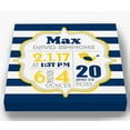 thumbnail image 2 of Personalized Canvas Birth Announcement Nursery Decor Gift, Lovebird Design, Custom Name, Date, Weight & Length, Unique Boys & Girls Baby Shower Wall Art Presents, Color Navy # 1, Size - 30x30, 2 of 5