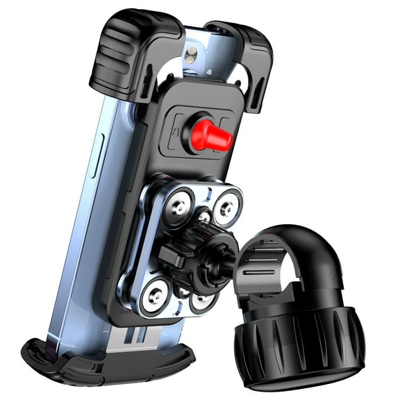 Motorcycle Phone Mount Holder with Vibration Dampener and Upgraded Handlebar Clamp,Bike&Bicycle Phone Mount Holder