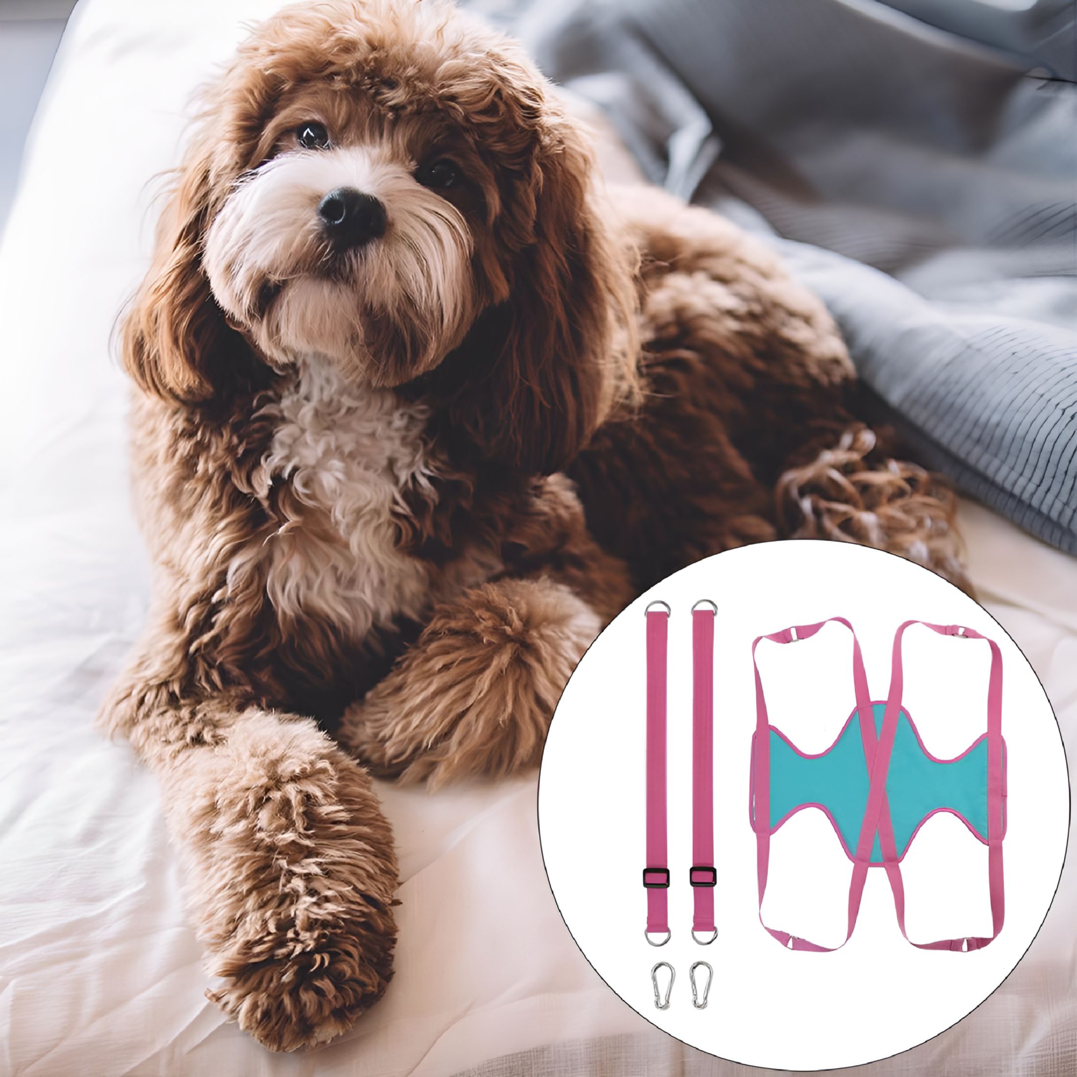 BESTSKY Cat and Dog Hammock Helper Durable Dog Holder Restraint Bag Pet Grooming Hammock Harness for Trimming Washing Bathing Grooming Nail Clipping