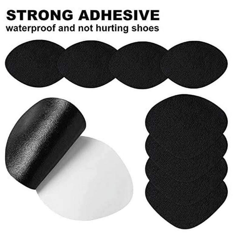 Self-Adhesive Inside Shoe Patch Kit - 4 Pairs Patches for Sneaker, Leather,  High Heel Hole Repair (Black)