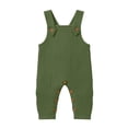 thumbnail image 2 of Baby Boy Girl Ribbed Knit Overalls Suspender Pants Sleeveless Jumpsuit Button Down Romper Casual One Piece Outfit for Infant Toddler Fall Winter Everyday Wear, 2 of 8
