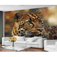 thumbnail image 3 of Leopard Print Wall Mural - Cheetah Wildlife Wall Murals, Cheetah Hd Photo For Living Room Bedroom, Leopard Mural For Boys Room 118"W x 83"H (Not Peel and Stick), 3 of 6