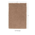 thumbnail image 6 of Linon Luxe Plush Shag Hand Tufted Polyester 8'x10' Rug in Sand Brown, 6 of 6
