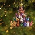thumbnail image 1 of Xihbxyly Adorno Navideño de Pollo Colorido, Colgante de Pollo Acrílico, Diseño Divertido de Animal de Granja, Decoración Navideña Vibrante, Exhibición Multiusos, Ideal para Árbol, Pared, Coche, Regal, 1 of 7