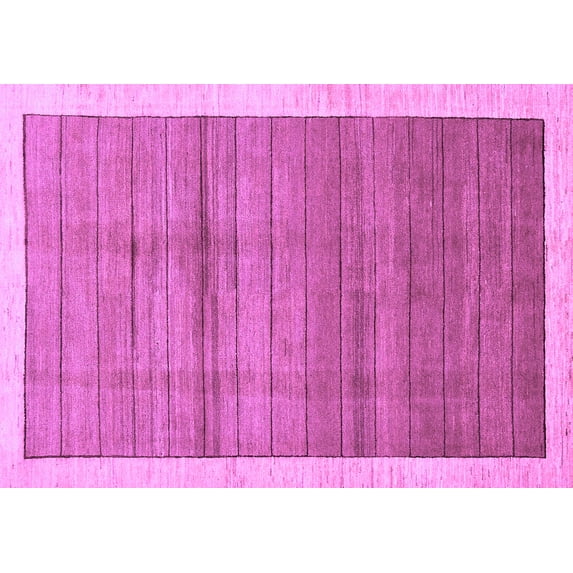 Ahgly Company Indoor Rectangle Abstract Purple Modern Area Rugs, 5' x 7'
