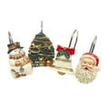 thumbnail image 1 of Live Life Set of 12 Hand Painted Resin Shower Curtain Hooks - Chistmas Time, 1 of 1