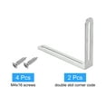 thumbnail image 3 of 2Pcs Adjustable L-Shape Corner Brace with Slot, 6.5 x 4.72 Inch Stainless Steel Slotted Right Angle Corner Bracket with Screws for Wooden Furniture Cabinet, Silver, 3 of 6