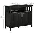 thumbnail image 3 of HOMCOM Sideboard Buffet Storage Cabinet Console Table with 2 Doors Black, 3 of 10