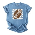 thumbnail image 2 of Football Polka Dot Shirt Women Teen Girls Game Day Football Tee, Blue Jean Shirt, M, 2 of 8