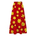 thumbnail image 6 of QIUOMBBP A Line Maxi Skirt for Women Elastic High Waist Drawstring Floral Flowy Long Skirts Summer Casual Going Out Clothes Red XL, 6 of 8