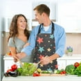 thumbnail image 6 of Colorful Stars 5 Pcs Kitchen Set Heat Resistant Oven Mitts and Non-Slip Pot Holders with Adjustable Cooking Apron, 6 of 6