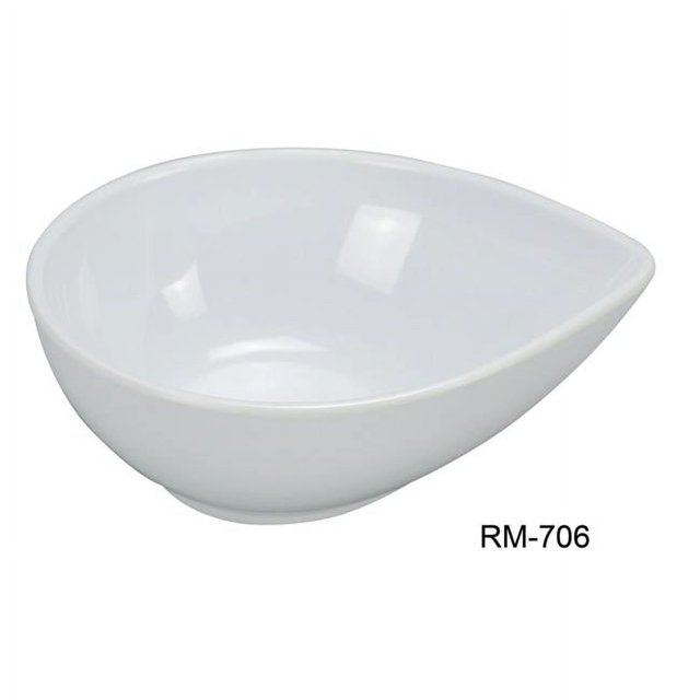 Yanco RM-706 Plat en Forme de Goutte d'Eau Rome, Blanc - 10 oz - Lot de 48