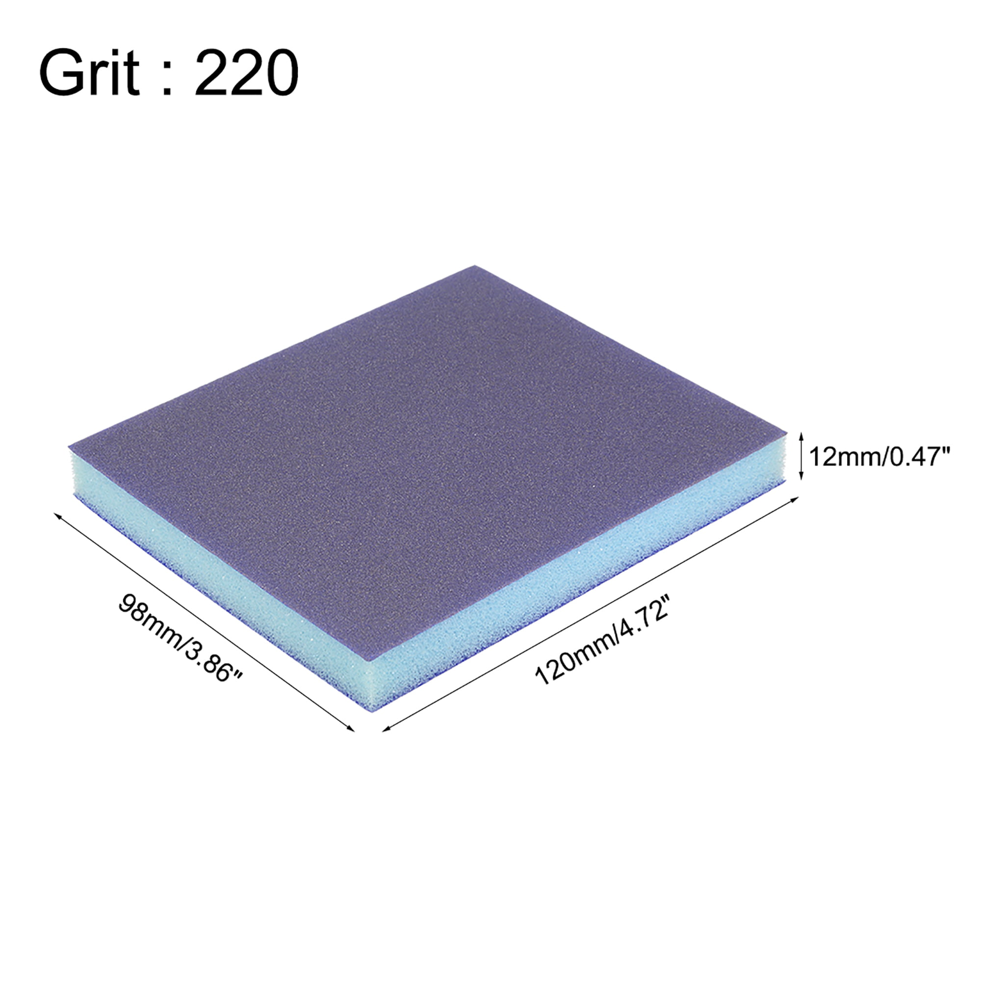 4.72"x3.86"x 0.47" 12pcs Details about   Sanding Sponge Medium Grit 220 Grit Sanding Block Pad 