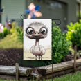 thumbnail image 6 of Cartoon Big Eyes Ostrich Garden Flag 12x18 inch Double Sided Outside Yard Decorations for Home Outdoor, 6 of 6